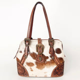 American Darling Tote Hand Tooled Hair On Genuine Leather Women Bag Western Handbag Purse