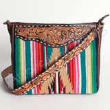 American Darling ADBGA182 Large Crossbody Hand Tooled Saddle Blanket Genuine Leather Women Bag Western Handbag Purse