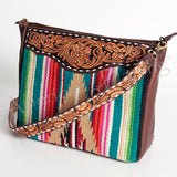 American Darling ADBGA182 Large Crossbody Hand Tooled Saddle Blanket Genuine Leather Women Bag Western Handbag Purse