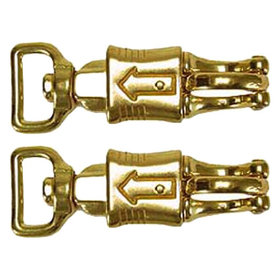 Set of 2 Hilason 1 in X 4-3/8 panic Snap with Eye Solid Brass - Uhorse