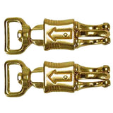 Set of 2 Hilason 1 in X 4-3/8 panic Snap with Eye Solid Brass - Uhorse