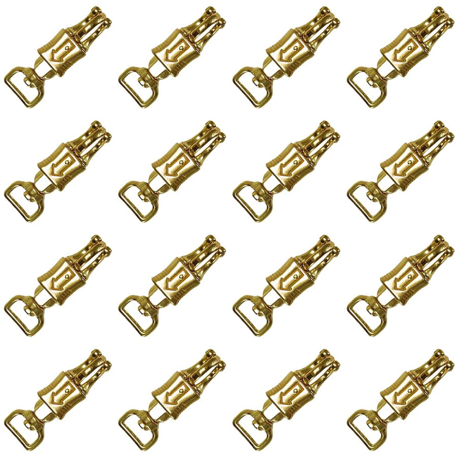 Set of 16 Hilason 1 in X 4-3/8 panic Snap with Eye Solid Brass - Uhorse