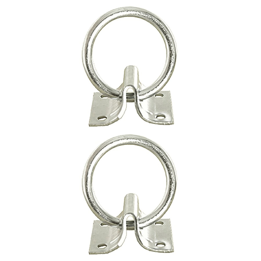 Metal tie rings with mounting brackets, set of two - Uhorse