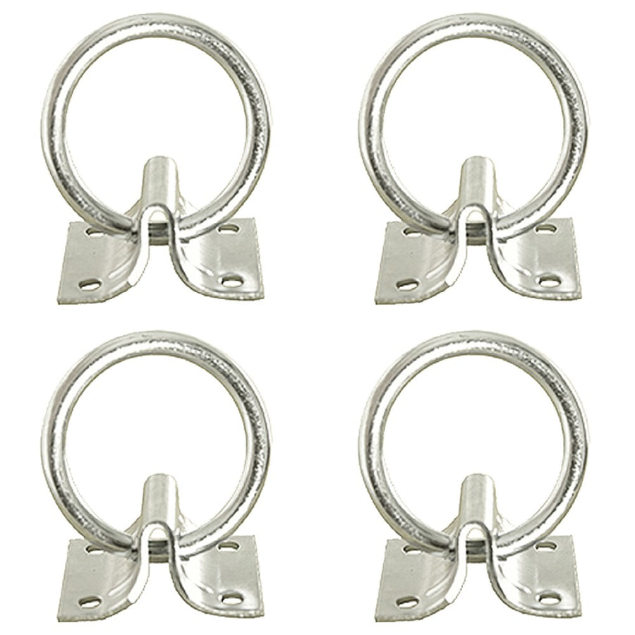 Metal tie rings with bracket mounts, set of four - Uhorse