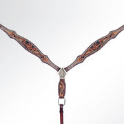 American Darling Western Horse Floral Genuine Leather Headstall Tack Set | Breast Collar for Horses