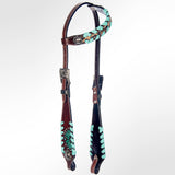 American Darling Western Horse Floral Headstall Tack Set Genuine Leather