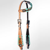 AMERICAN DARLING Western Horse Headstall Breast Collar Set Leather
