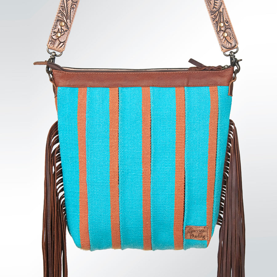 American Darling Cross Body Hand Tooled Saddle Blanket Genuine Leather Western Women Bag Handbag Purse | Crossbody for |Cute
