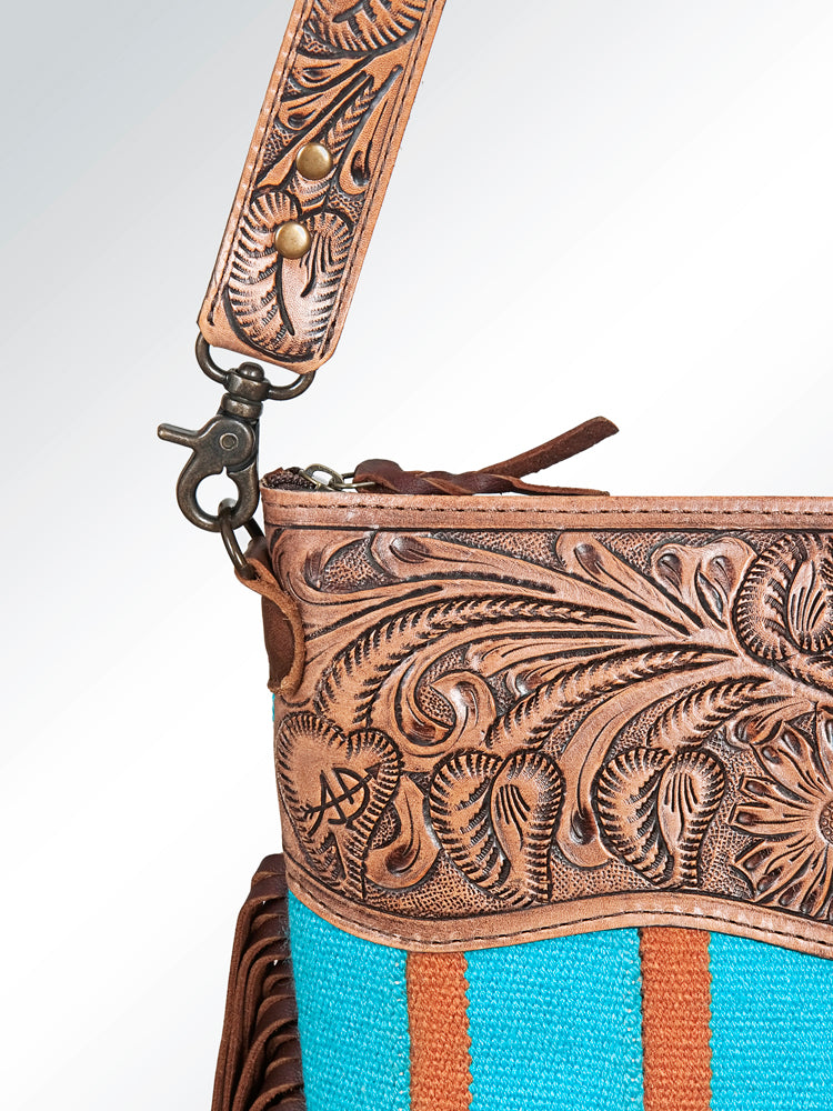 American Darling Cross Body Hand Tooled Saddle Blanket Genuine Leather Western Women Bag Handbag Purse | Crossbody for |Cute