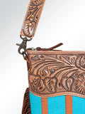 American Darling GIBGX222 Signature Crossbody Hand Tooled Saddle Blanket Genuine Leather Women Bag Western Handbag Purse