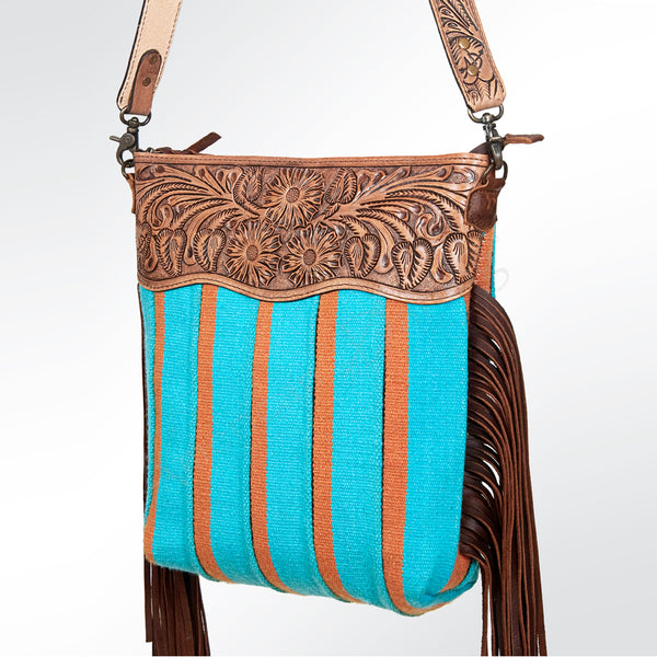 American Darling GIBGX222 Signature Crossbody Hand Tooled Saddle by Hilason – Cowboy and equestrian accessories