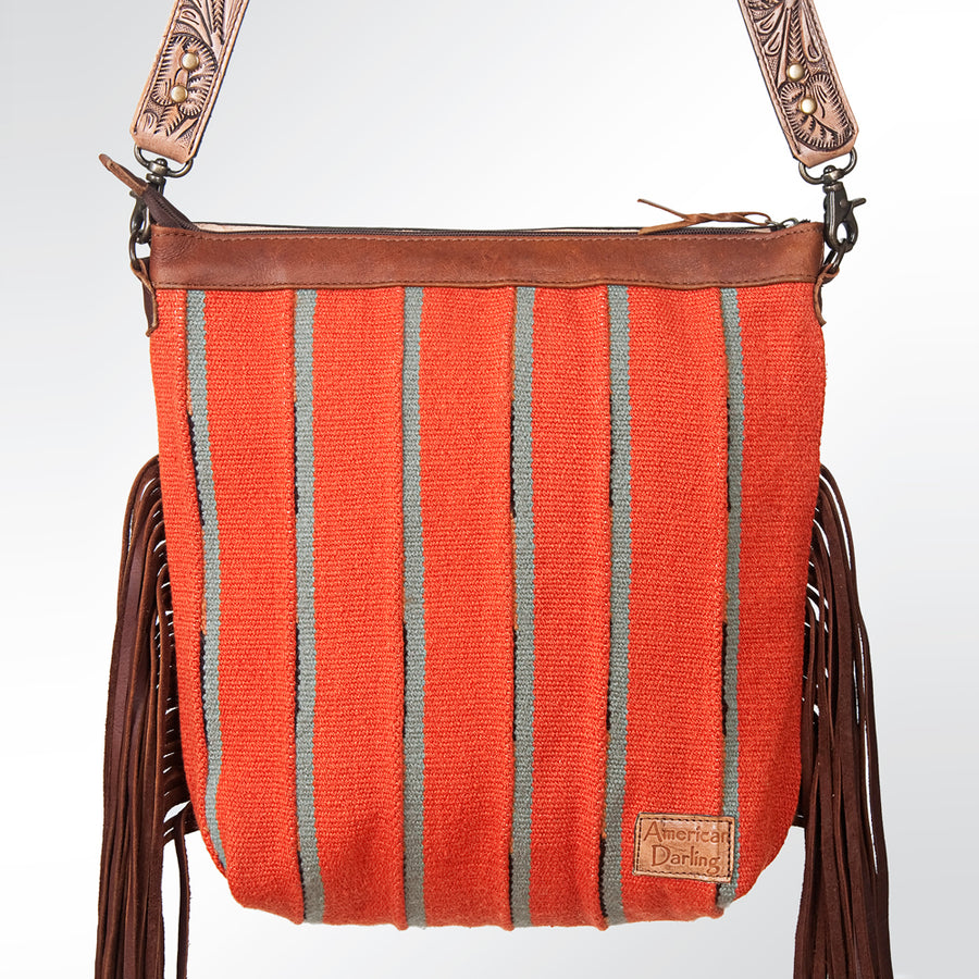American Darling Cross Body Hand Tooled Saddle Blanket Genuine Leather Western Women Bag Handbag Purse | Crossbody for |Cute