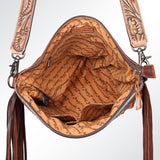 American Darling GIBGX219 Signature Crossbody Hand Tooled Saddle Blanket Genuine Leather Women Bag Western Handbag Purse