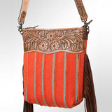 American Darling GIBGX219 Signature Crossbody Hand Tooled Saddle Blanket Genuine Leather Women Bag Western Handbag Purse