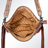 American Darling GIBGX217 Signature Crossbody Hand Tooled Saddle Blanket Genuine Leather Women Bag Western Handbag Purse