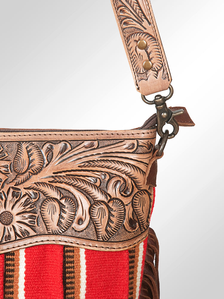 American Darling Cross Body Hand Tooled Saddle Blanket Genuine Leather Western Women Bag Handbag Purse | Crossbody for |Cute