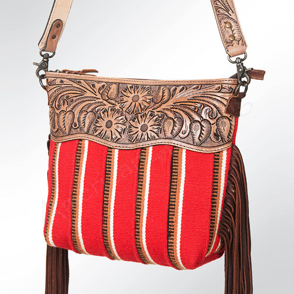 American Darling GIBGX217 Signature Crossbody Hand Tooled Saddle by Hilason – Cowboy and equestrian accessories