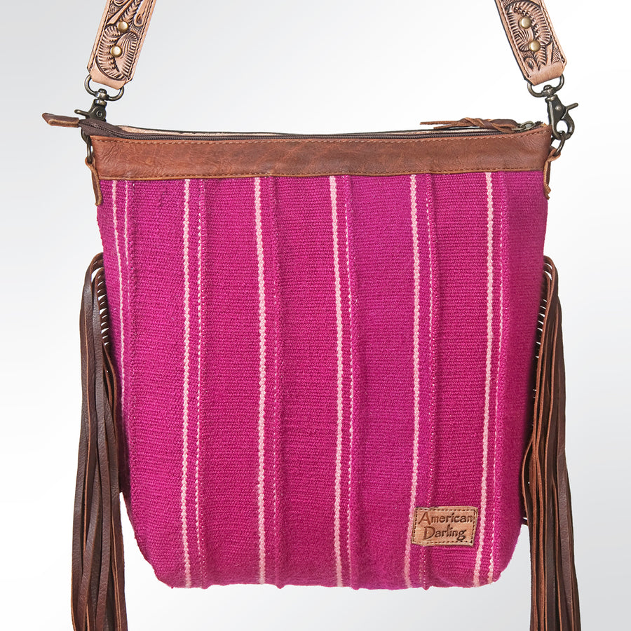 American Darling Cross Body Hand Tooled Saddle Blanket Genuine Leather Western Women Bag Handbag Purse | Crossbody for |Cute