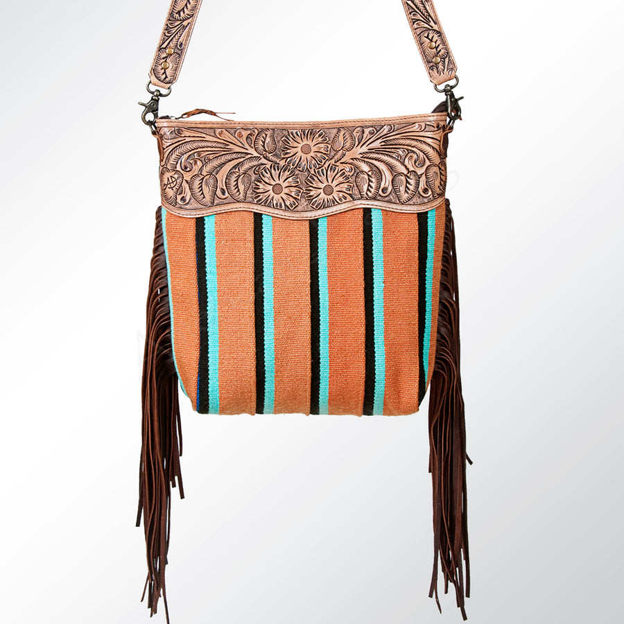 American Darling Cross Body Hand Tooled Saddle Blanket Genuine Leather Western Women Bag Handbag Purse | Crossbody for |Cute