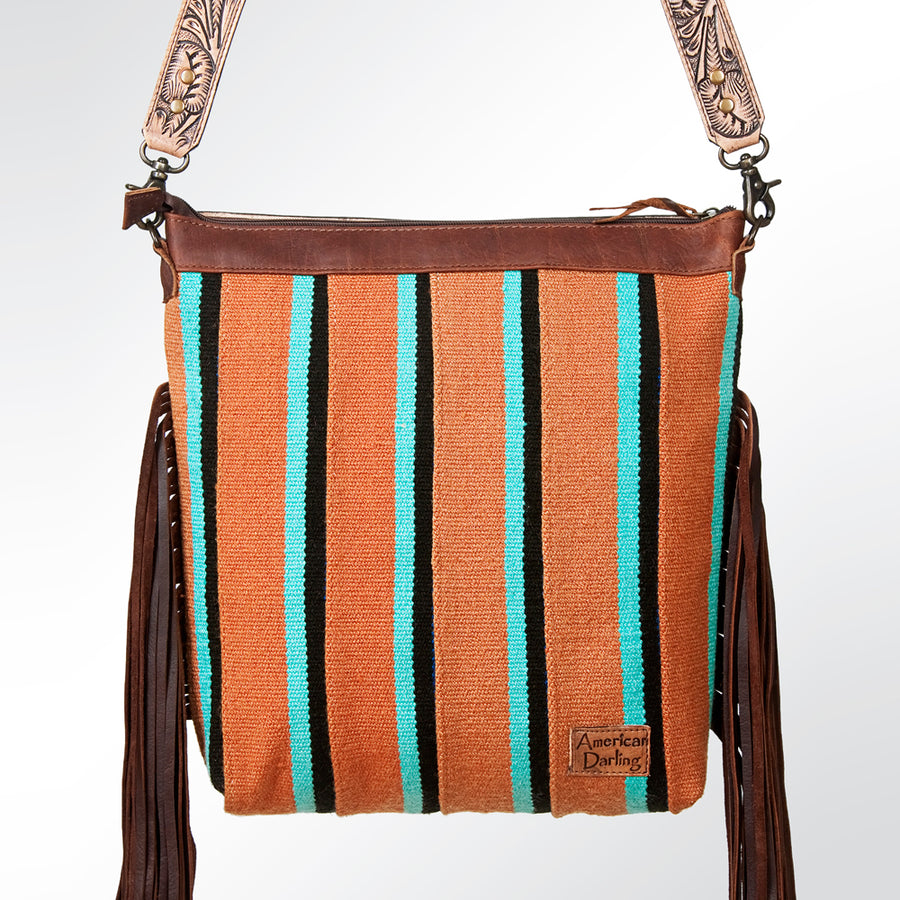 American Darling Cross Body Hand Tooled Saddle Blanket Genuine Leather Western Women Bag Handbag Purse | Crossbody for |Cute