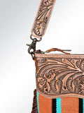 American Darling GIBGX214 Signature Crossbody Hand Tooled Saddle Blanket Genuine Leather Women Bag Western Handbag Purse