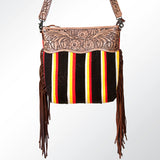 American Darling GIBGX221 Signature Crossbody Hand Tooled Saddle Blanket Genuine Leather Women Bag Western Handbag Purse