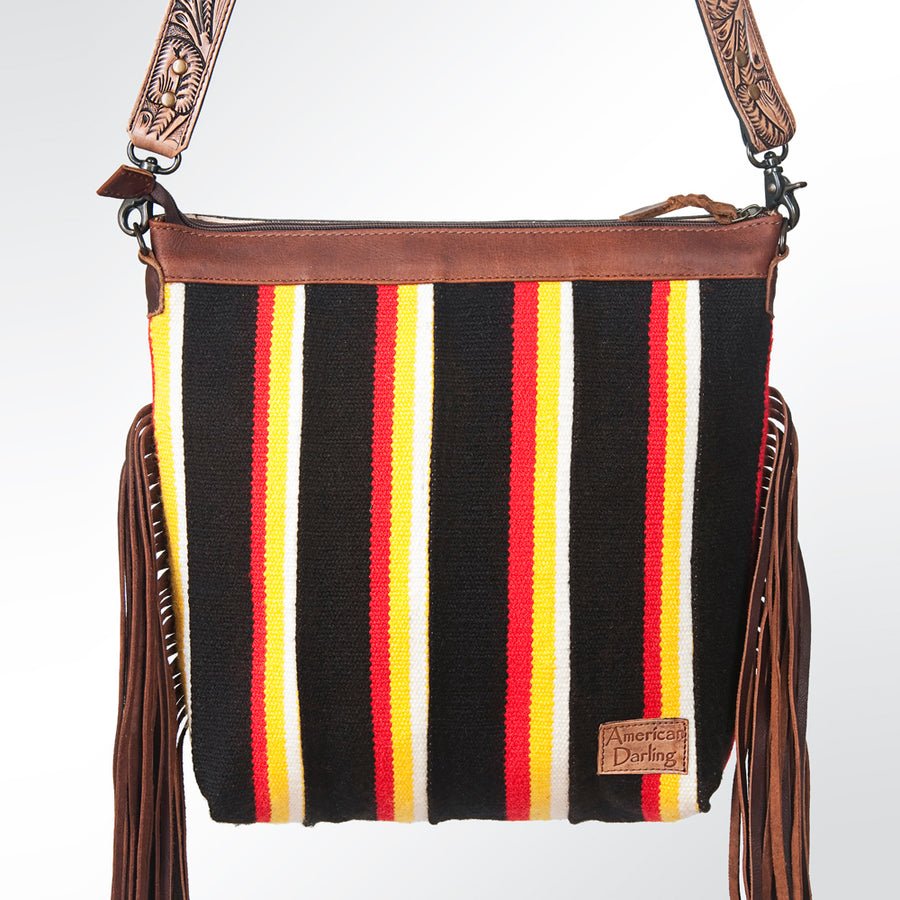 American Darling Cross Body Hand Tooled Saddle Blanket Genuine Leather Western Women Bag Handbag Purse | Crossbody for |Cute