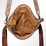 American Darling GIBGX221 Signature Crossbody Hand Tooled Saddle Blanket Genuine Leather Women Bag Western Handbag Purse