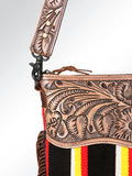 American Darling GIBGX221 Signature Crossbody Hand Tooled Saddle Blanket Genuine Leather Women Bag Western Handbag Purse