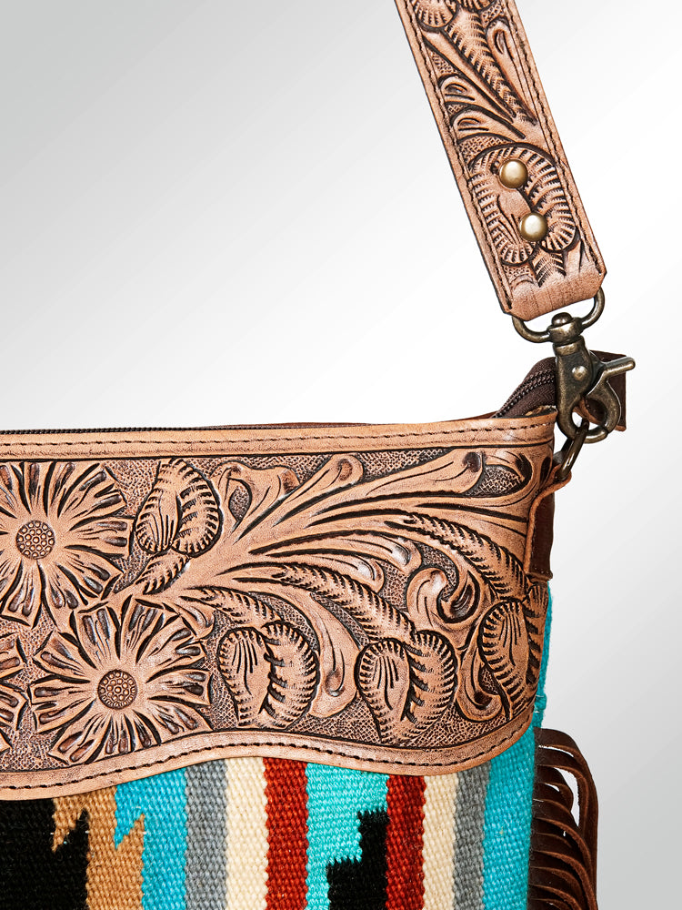 American Darling Cross Body Hand Tooled Saddle Blanket Genuine Leather Western Women Bag Handbag Purse | Crossbody for |Cute