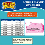 HILASON 600D Winter Waterproof Poly Horse Blanket Belly Wrap Pink | Turnout Blankets for Horses