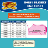 Hilason 1200D Ripstop Waterproof Turnout Winter Horse Blanket Wine