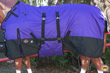 Hilason 1200D Winter Waterproof Horse Turnout Blanket Belly Wrap Purple