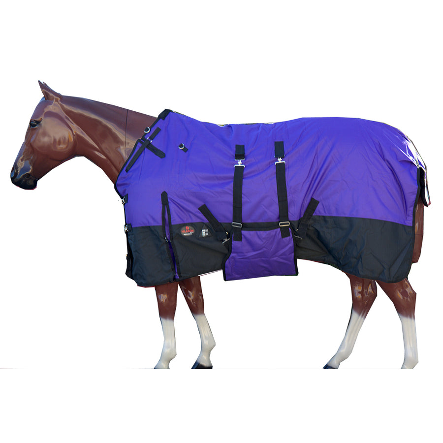 81" Hilason 1200D Winter Waterproof Turnout Horse Blanket Belly Wrap Purple - Uhorse