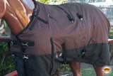 66"- 84" Hilason 1200D Winter Waterproof Poly Turnout Horse Blanket Belly Wrap Brown