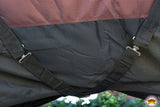 66"- 84" Hilason 1200D Winter Waterproof Poly Turnout Horse Blanket Belly Wrap Brown