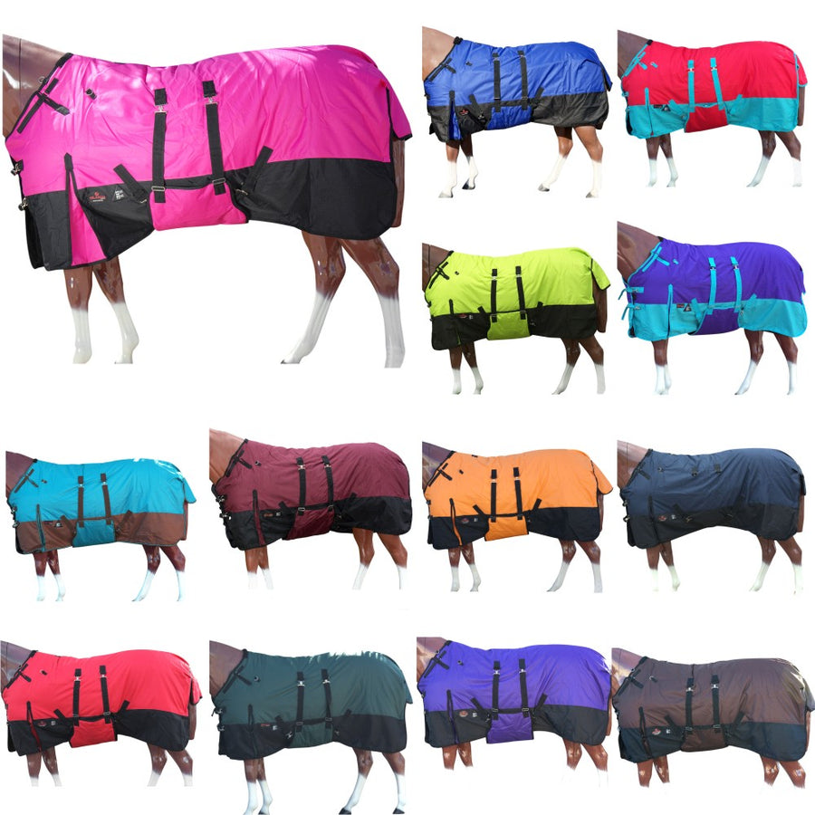 HILASON 600D Winter Waterproof Poly Horse Blanket Belly Wrap Pink | Turnout Blankets for Horses