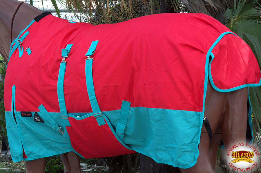 HILASON 1200D Winter Waterproof Poly Horse Blanket Belly Wrap | Turnout Blankets for Horses