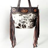 American Darling ADBGZ396A Tote Hand Tooled Hair On Genuine Leather Women Bag Western Handbag Purse