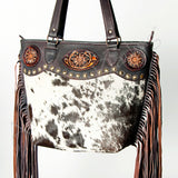 American Darling ADBGZ396A Tote Hand Tooled Hair On Genuine Leather Women Bag Western Handbag Purse