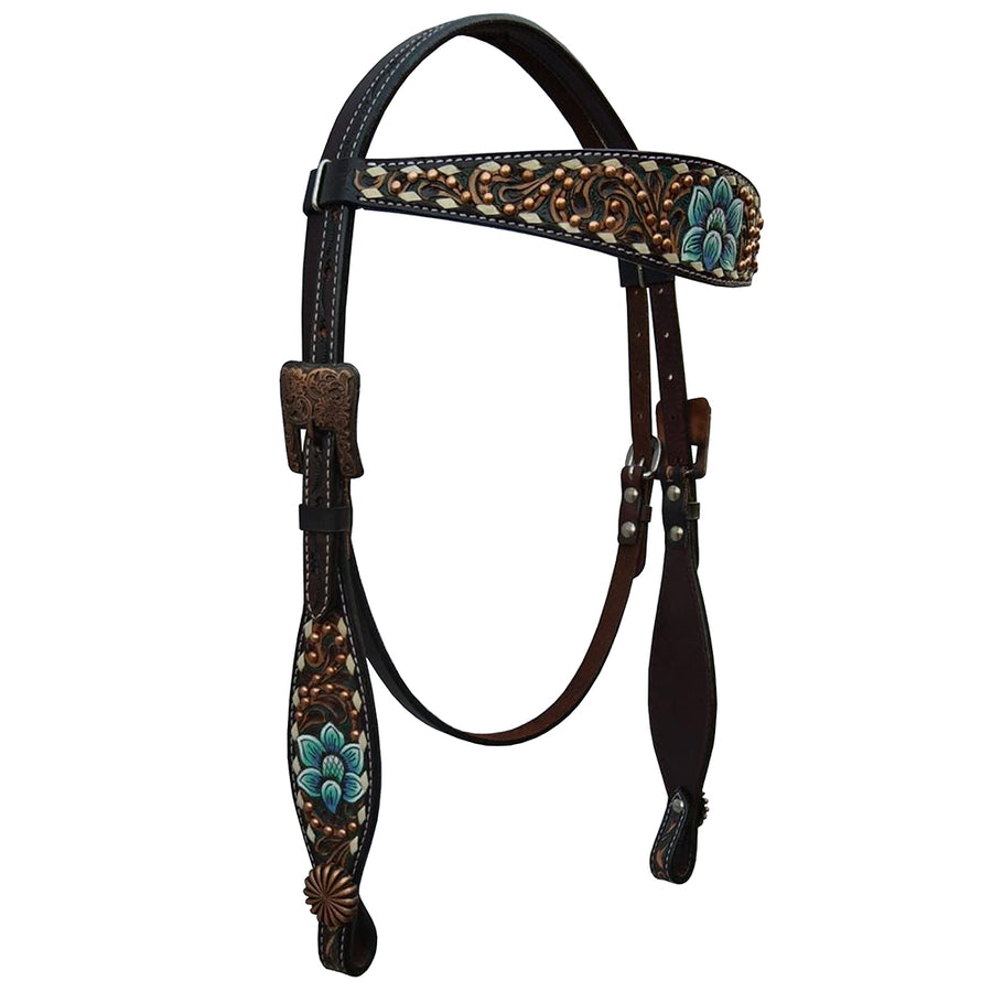 HILASON W. H. Headstall American Leather by Hilason – Cowboy and equestrian accessories