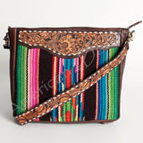 American Darling ADBGA187 Large Crossbody Hand Tooled Saddle Blanket Genuine Leather Women Bag Western Handbag Purse