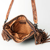 American Darling Cross Body Hand Tooled Hair On Genuine Leather Women Bag Western Handbag Purse