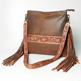 American Darling Cross Body Hand Tooled Hair On Genuine Leather Women Bag Western Handbag Purse