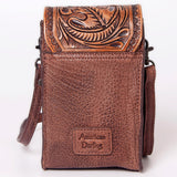 American Darling CELL PHONE HOLDER Hand Tooled Hair-on Genuine Leather women bag western handbag purse