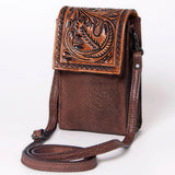 American Darling CELL PHONE HOLDER Hand Tooled Hair-on Genuine Leather women bag western handbag purse