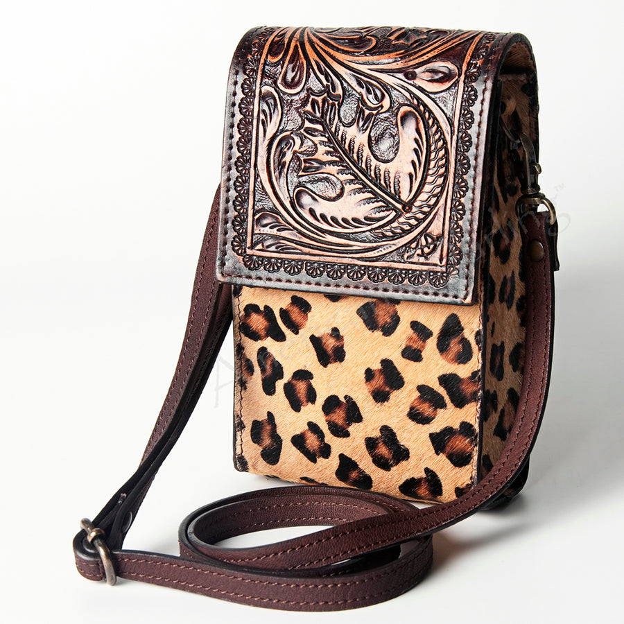 American Darling Cell Phone Holder Hand Tooled Genuine Leather Western Women Bag Purse | Case - Uhorse