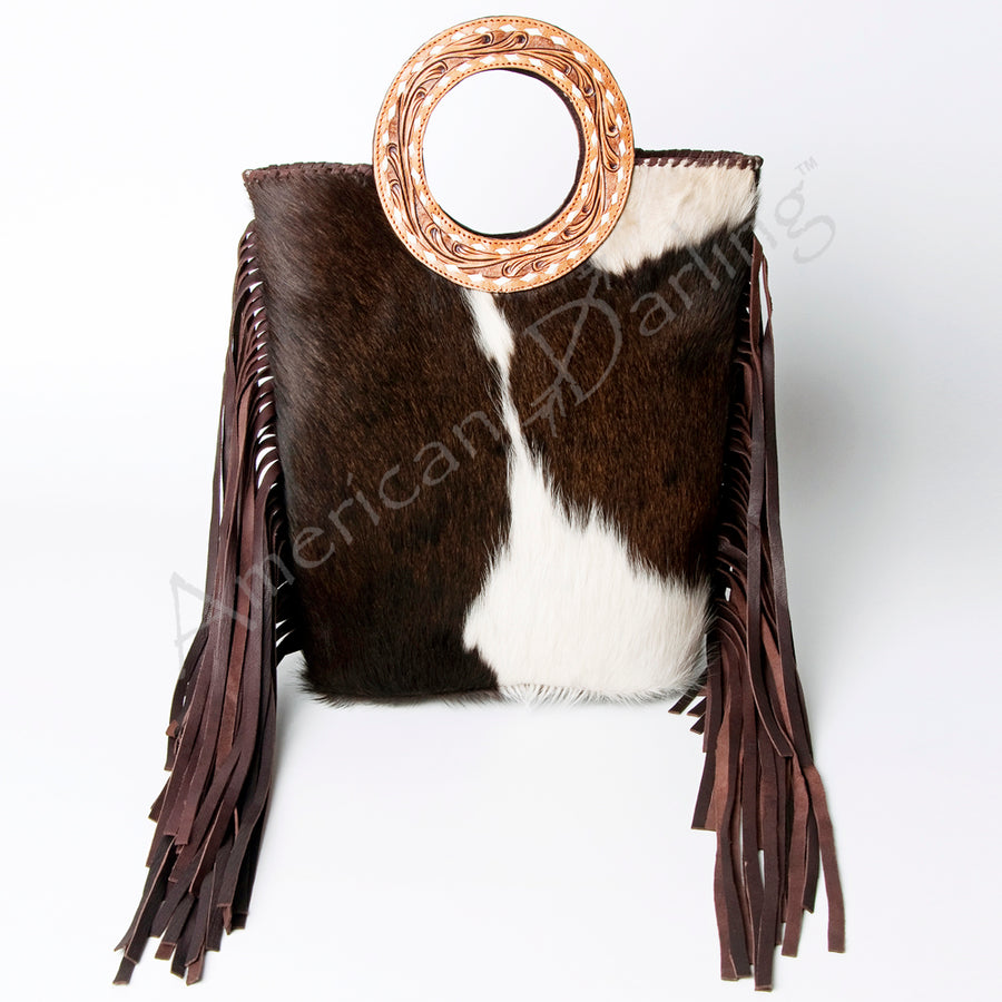 American Darling Tote Hair on Genuine Leather Western Women Bag Handbag Purse | Travel Bags College Casual