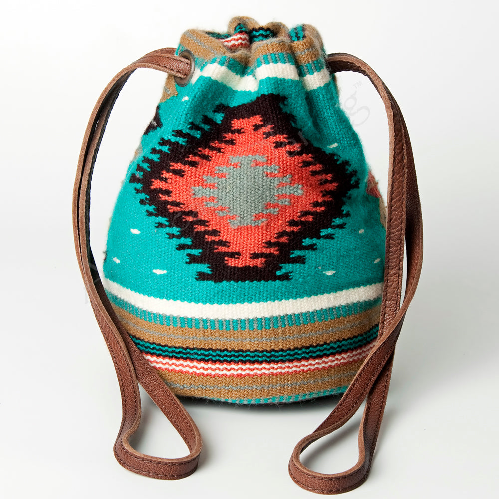 American Darling ADBG718 Bucket Saddle Blanket Genuine Leather Women Bag Western Handbag Purse