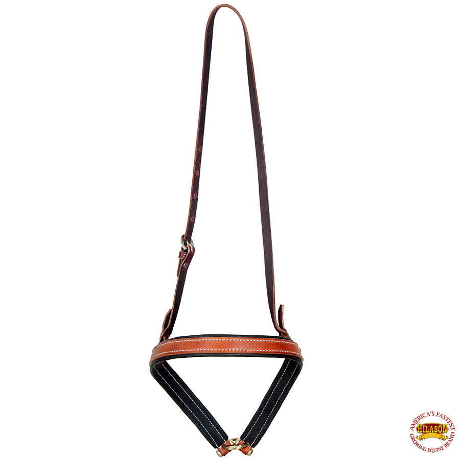 Hilason Western American Leather Horse Noseband Brown - Uhorse
